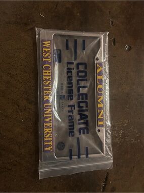 West Chester University Alumni Silver License Plate Frame